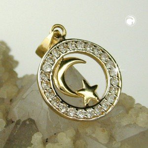 Anhänger Mond/Stern islamisch 375 Gold