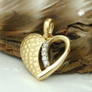Anhänger Herz bicolor 375 Gold