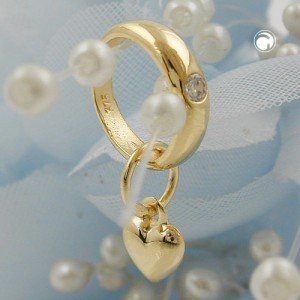 Anhänger Taufring Herz 375 Gold