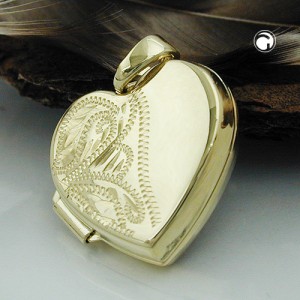 Anhänger Medaillon Herz 375 Gold