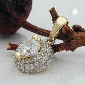 Anhänger Zirkonias 375 Gold