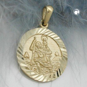 Anhänger Christophorus-Symbol 375 Gold