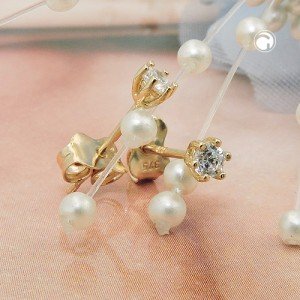 Ohrstecker 3mm Zirkonia 375 Gold