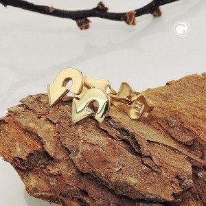 Ohrstecker Wendepfeil glänzend 375 Gold