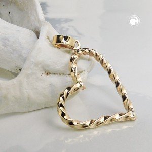 Anhänger Herz gedreht 375 Gold