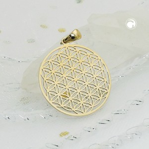 Anhänger Blume des Lebens 375 Gold