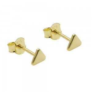 Ohrstecker Ohrring Dreieck glänzend flach 375 Gold