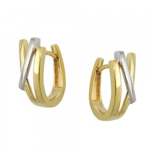 Creole Ohrring bicolor 375 Gold