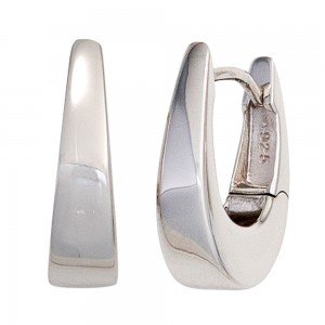 Creolen oval 925 Sterling Silber Ohrringe Silberohrringe Silbercreolen