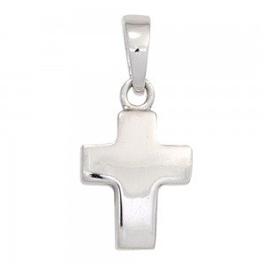 Anhänger Kreuz 925 Sterling Silber rhodiniert Kreuzanhänger Silberkreuz