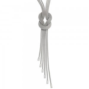 Collier Halskette 3-reihig verschlungen 925 Sterling Silber mattiert 45cm Kette