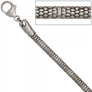 Armband 925 Sterling Silber rhodiniert 19cm Silberarmband Karabiner