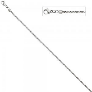 Venezianerkette rund Edelstahl 1,8mm 50cm Halskette Kette Karabiner