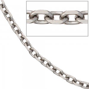 Ankerkette Edelstahl 4,3mm 50cm Halskette Kette Karabiner