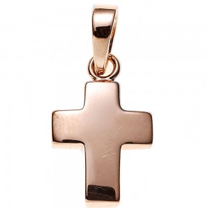 Anhänger Kreuz 925 Sterling Silber rotgold vergoldet Kreuzanhänger Silberkreuz