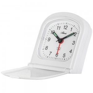 Wecker Reisewecker Klappwecker Quarz analog weiß