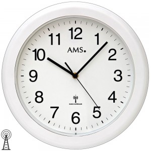 Wanduhr Badezimmeruhr Funk Funkwanduhr weiß rund wasserdicht