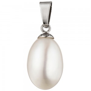 Anhänger 925 Sterling Silber rhodiniert 1 Süßwasser-Perle Perlenanhänger
