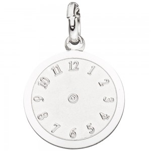 Kinder Anhänger Taufuhr 925 Sterling Silber mattiert Kinderanhänger