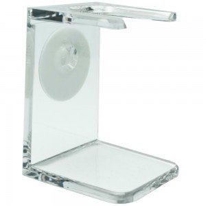 Golddachs Rasierpinsel-Halter, Kunststoff glasklar