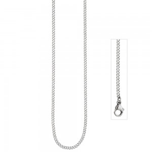 Panzerkette Edelstahl 2,2mm 45cm Halskette Kette Karabiner