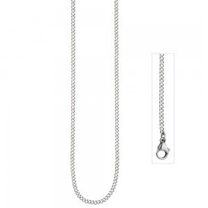 Panzerkette Edelstahl 2,2mm 55cm Halskette Kette Karabiner