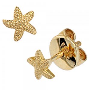 Ohrstecker Seestern 585 Gelbgold Ohrringe Goldohrringe Goldohrstecker