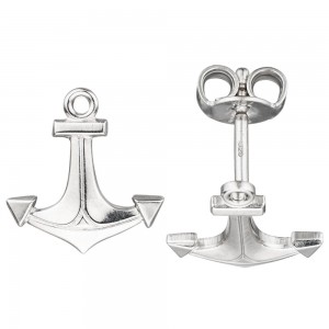 Ohrstecker Anker 925 Sterling Silber rhodiniert Ohrringe Silberohrstecker