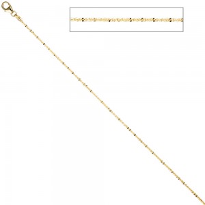 Criss-Cross Kette 333 Gelbgold 1,3mm 42cm Gold Halskette Goldkette Karabiner