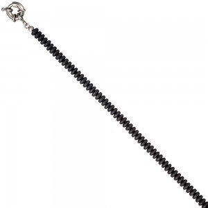 Collier Edelsteinkette Hämatin matt 45cm Halskette Kette