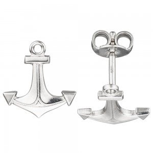 Ohrstecker Anker 925 Sterling Silber rhodiniert Ohrringe Silberohrstecker
