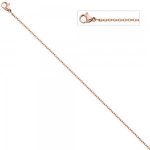 Halskette Edelstahl rotgold farben beschichtet 2,2mm 46cm Kette