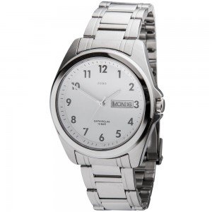 JOBO Herren Armbanduhr Quarz Analog Edelstahl Datum Herrenuhr