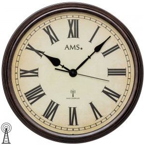Funkwanduhr analog rund antik vintage retro