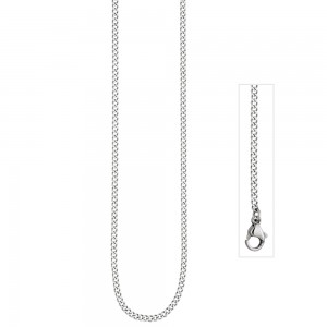 Panzerkette Edelstahl 2mm 50cm Kette Halskette Karabiner