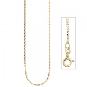 Venezianerkette 925 Sterling Silber gold vergoldet 1,3mm 50cm Kette Halskette