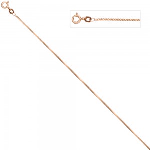 Panzerkette 925 Sterling Silber rotgold vergoldet 1,3mm 50cm Kette Halskette