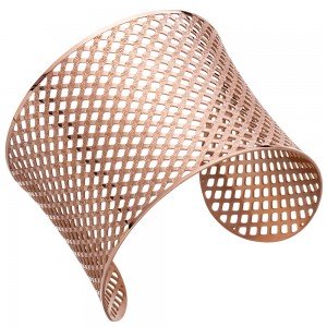 Armspange / offener Armreif aus Edelstahl rotgold farben beschichtet Armband