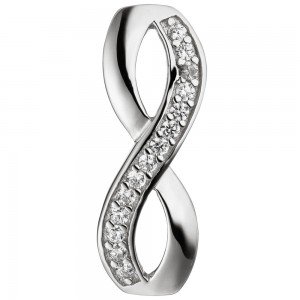 Anhänger Unendlich 925 Sterling Silber mit Zirkonia Silberanhänger