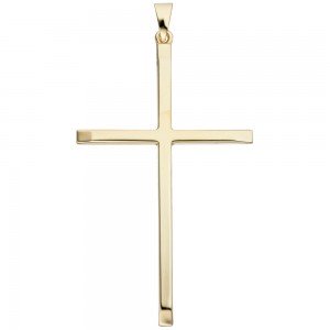 Anhänger Kreuz schmal 333 Gelbgold Kreuzanhänger Goldkreuz