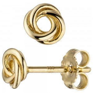 Ohrstecker verschlungen 333 Gelbgold Ohrringe Goldohrringe