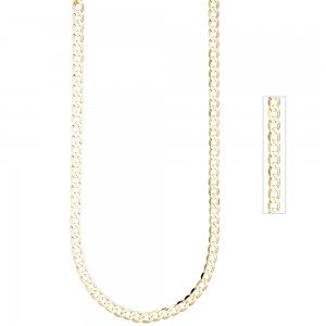 Panzerkette 333 Gelbgold 6,6mm 45cm Gold Kette Halskette Goldkette Karabiner