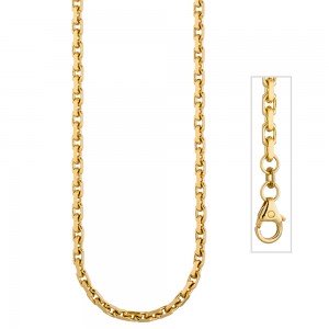 Ankerkette 333 Gelbgold diamantiert 3mm 50cm Kette Halskette Goldkette