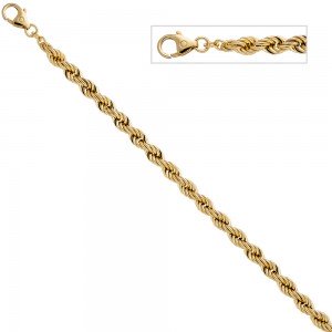 Kordelarmband 585 Gelbgold 19cm Armband Goldarmband