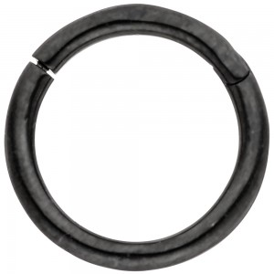 Segmentring Edelstahl schwarz mit Klick-System Scharnier Ringstärke 1,2mm