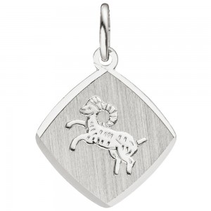 Anhänger Sternzeichen Widder 925 Sterling Silber matt Sternzeichenanhänger