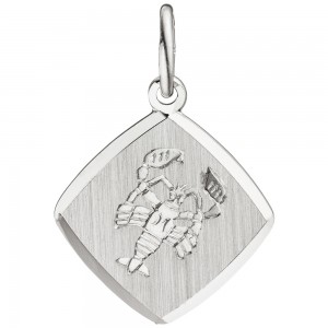 Anhänger Sternzeichen Krebs 925 Sterling Silber matt Sternzeichenanhänger Quadrat