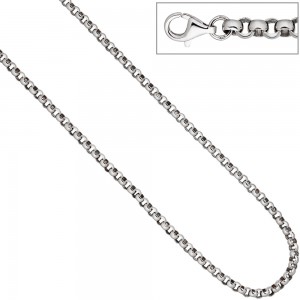 Erbskette 925 Sterling Silber 4,5mm 50cm Kette Halskette Silberkette Karabiner