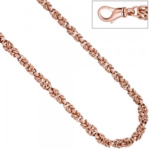 Collier Halskette 925 Sterling Silber rotgold vergoldet 50cm Kette
