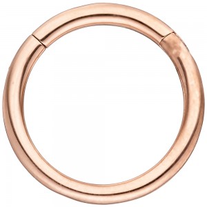 Segmentring Edelstahl rotgold farben Klick-System Scharnier Ringstärke 1,2mm